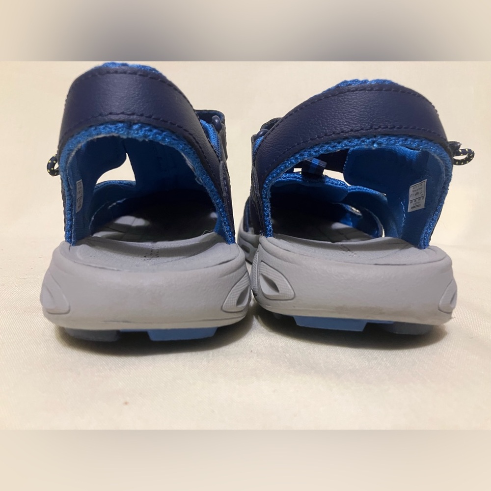 Columbia Techsun Wave Omnishield Boys Blue Hook And Loop Sandals Shoes Size 4 - Picture 4 of 16